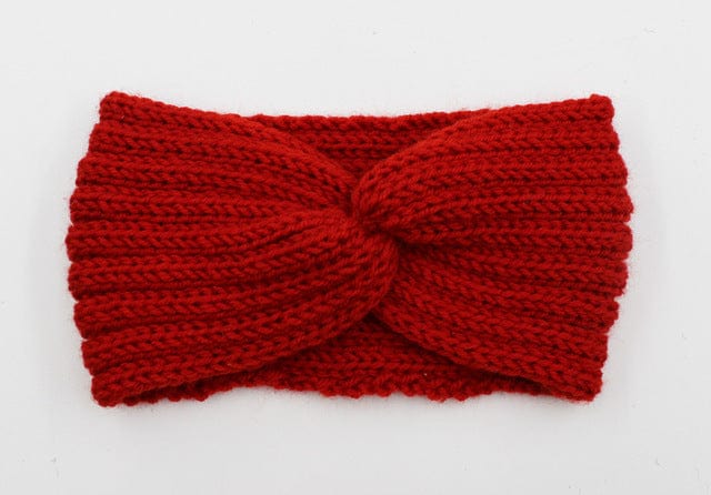 Knit Headband Knot Cross