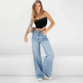 High Waist Wide Leg Loose Denim Jeans