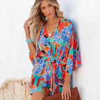 Boho Floral Print Romper