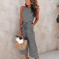 Boho Striped Sleeveless Rompers