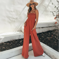 Casual Spaghetti Strap Jumpsuit Rompers