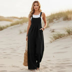 Boho Casual Flare Leg Jumpsuit Overalls
