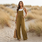 Boho Casual Flare Leg Jumpsuit Overalls