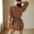 Boho Floral Mini Romper