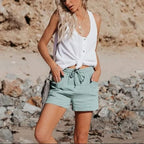 Boho Mid-Rise Beach Shorts