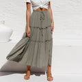 Bohemian Ruffle Maxi Skirt