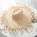 Boho Woven Straw Beach Sun Hat