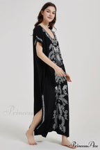 Boho Print Stylish Slit Dress