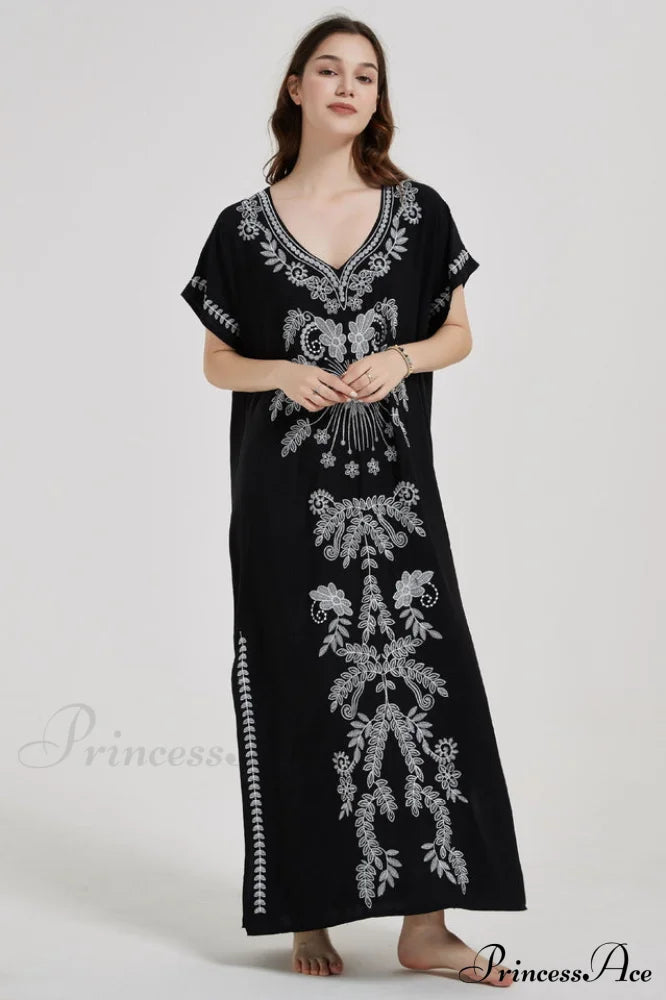 Boho Print Stylish Slit Dress