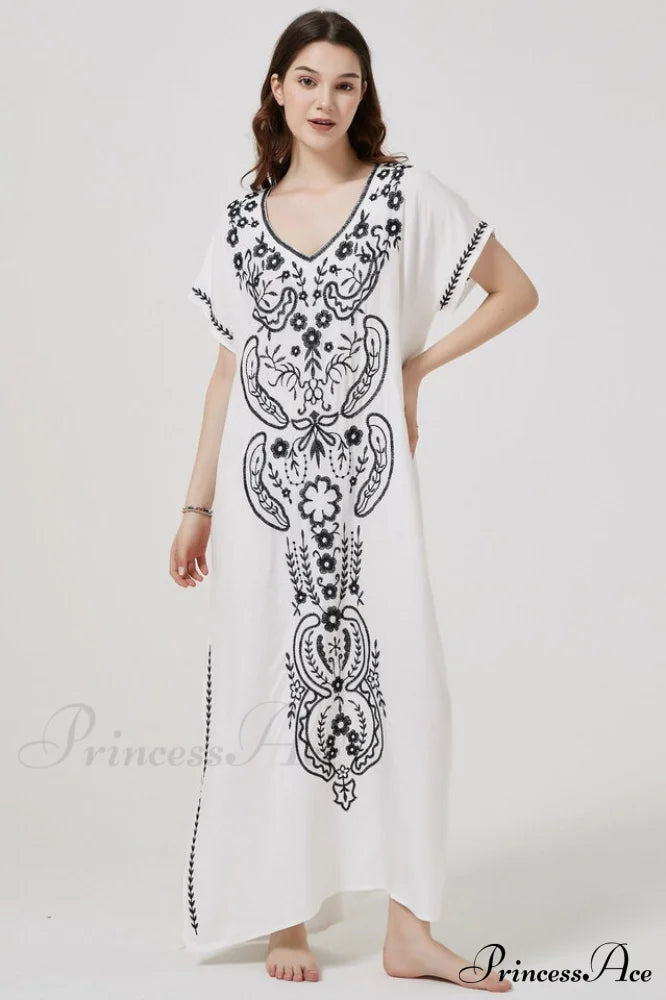 Boho Print Stylish Slit Dress