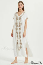 Boho Print Stylish Slit Dress