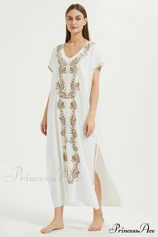 Boho Print Stylish Slit Dress