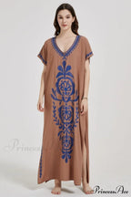 Boho Print Stylish Slit Dress