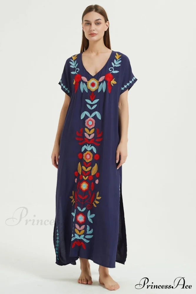 Boho Print Stylish Slit Dress