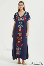 Boho Print Stylish Slit Dress