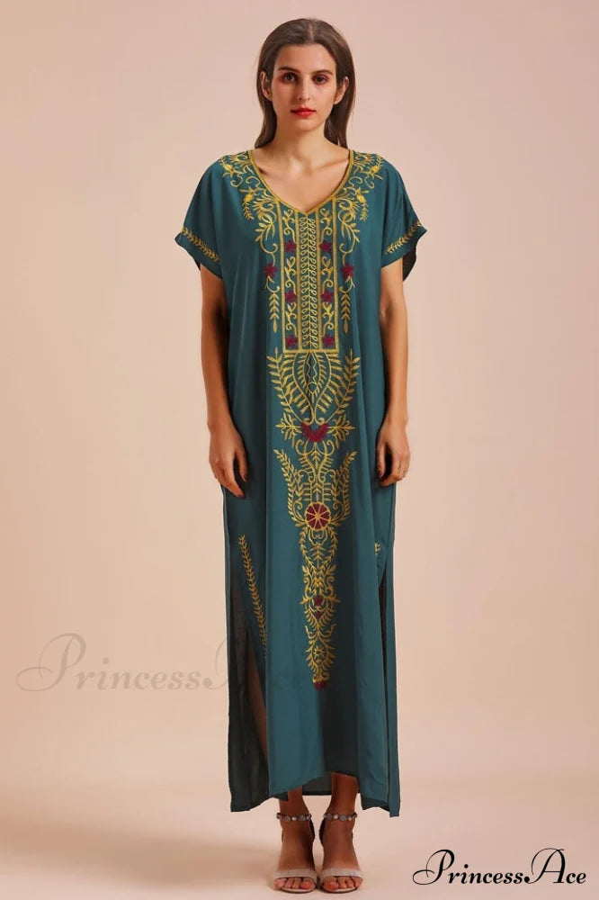 Boho Print Stylish Slit Dress