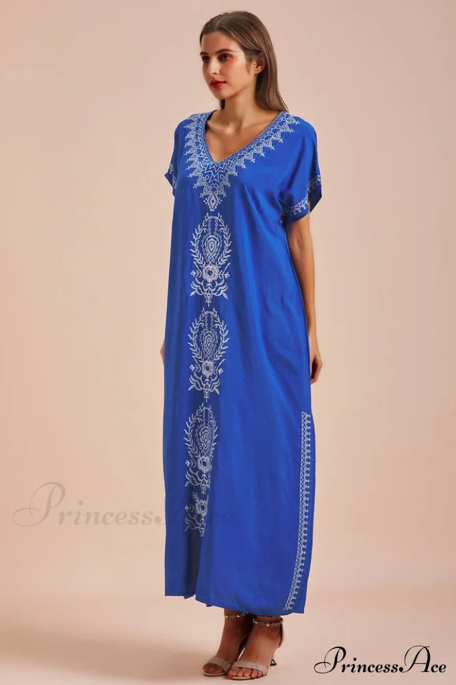 Boho Print Stylish Slit Dress
