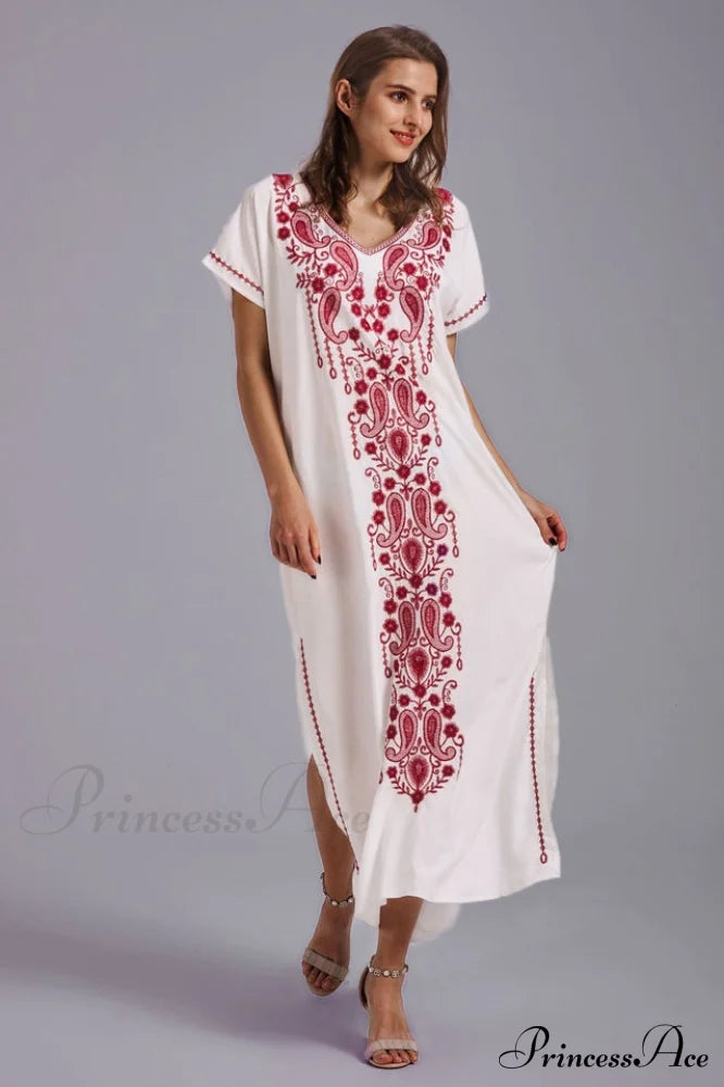 Boho Print Stylish Slit Dress