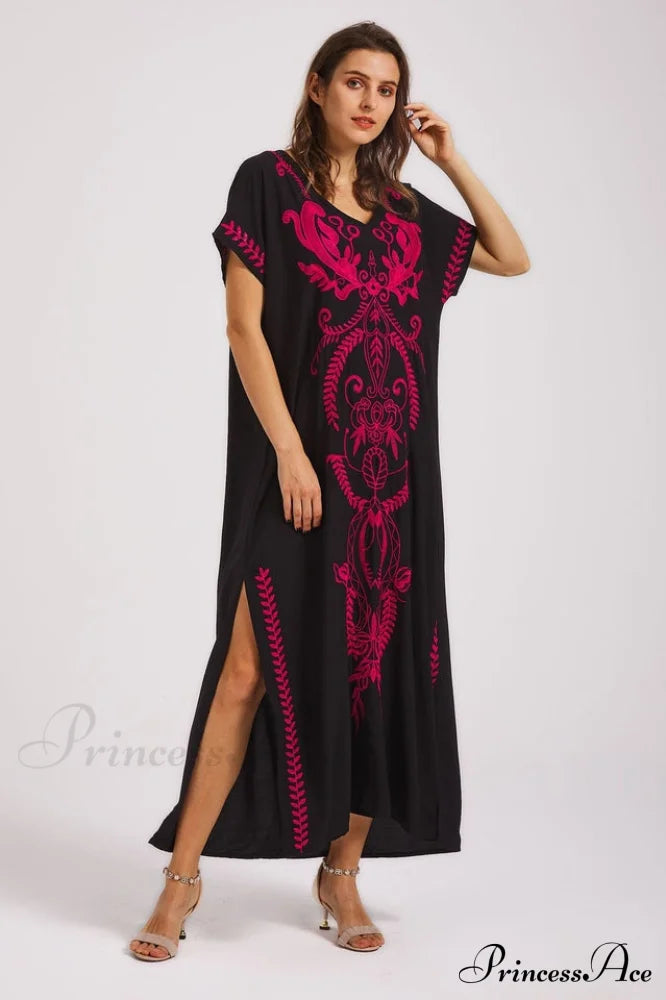 Boho Print Stylish Slit Dress