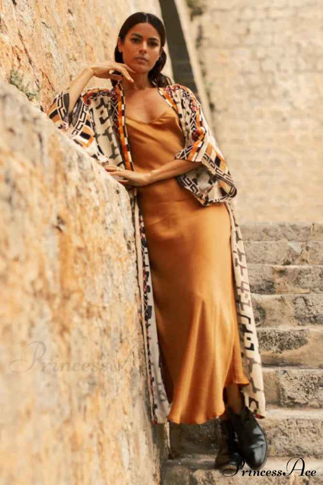 Boho Tie Stylish Dye Kimono Blouse