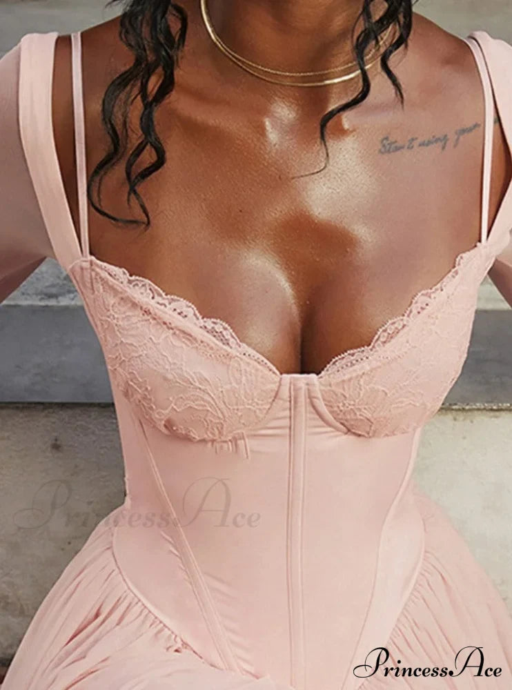 Bombshell Long Sleeve Bustier Graceful Corset Frill Mini Dress