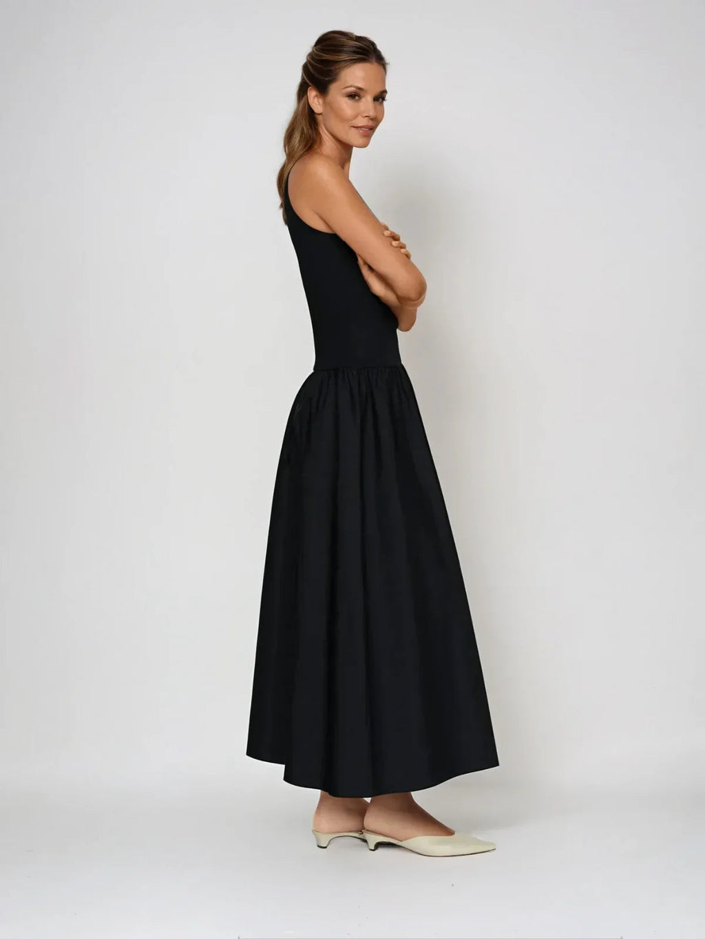 Round Neck Casual Stitching Vest Dress