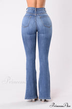 Bottom Denim Waist Flare Warm-Season Sexy Jean Push Bell Lady Women for Trousers High Pants Skinny Up Jeans Spring