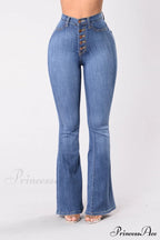 Bottom Denim Waist Flare Warm-Season Sexy Jean Push Bell Lady Women for Trousers High Pants Skinny Up Jeans Spring