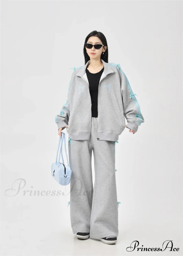 Bow Elegant Tracksuit Set