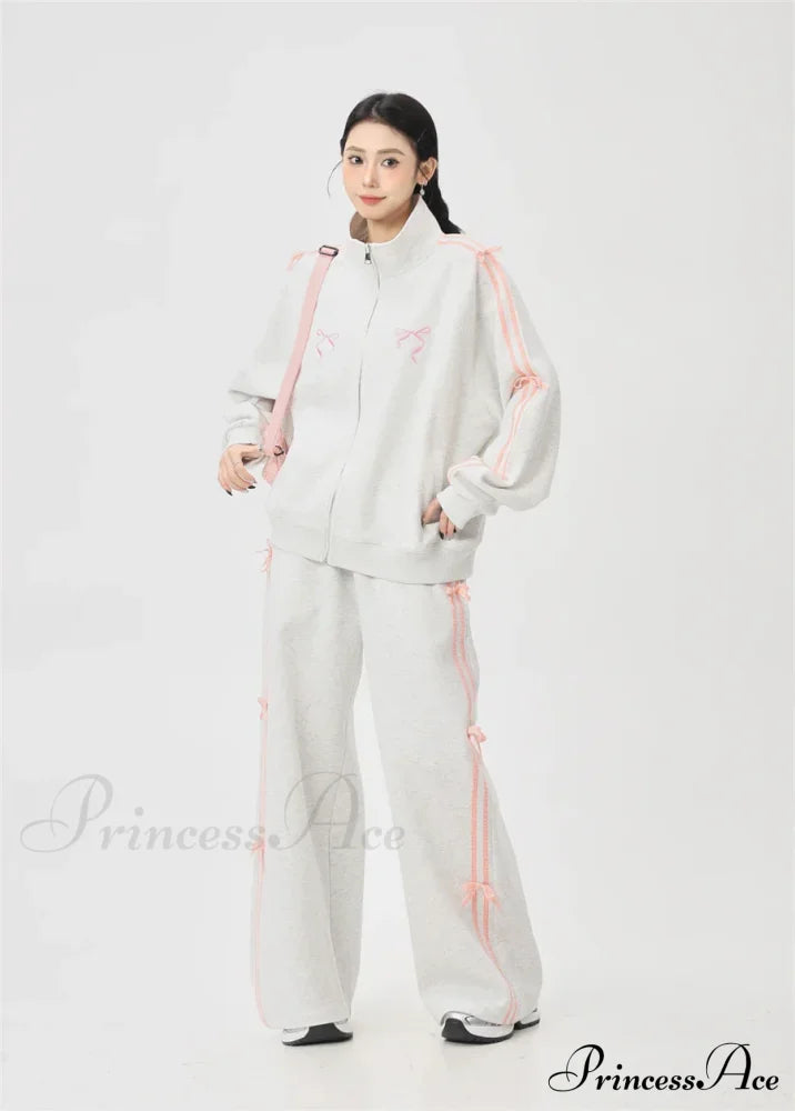Bow Elegant Tracksuit Set