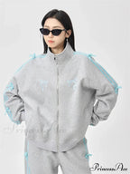 Bow Elegant Tracksuit Set