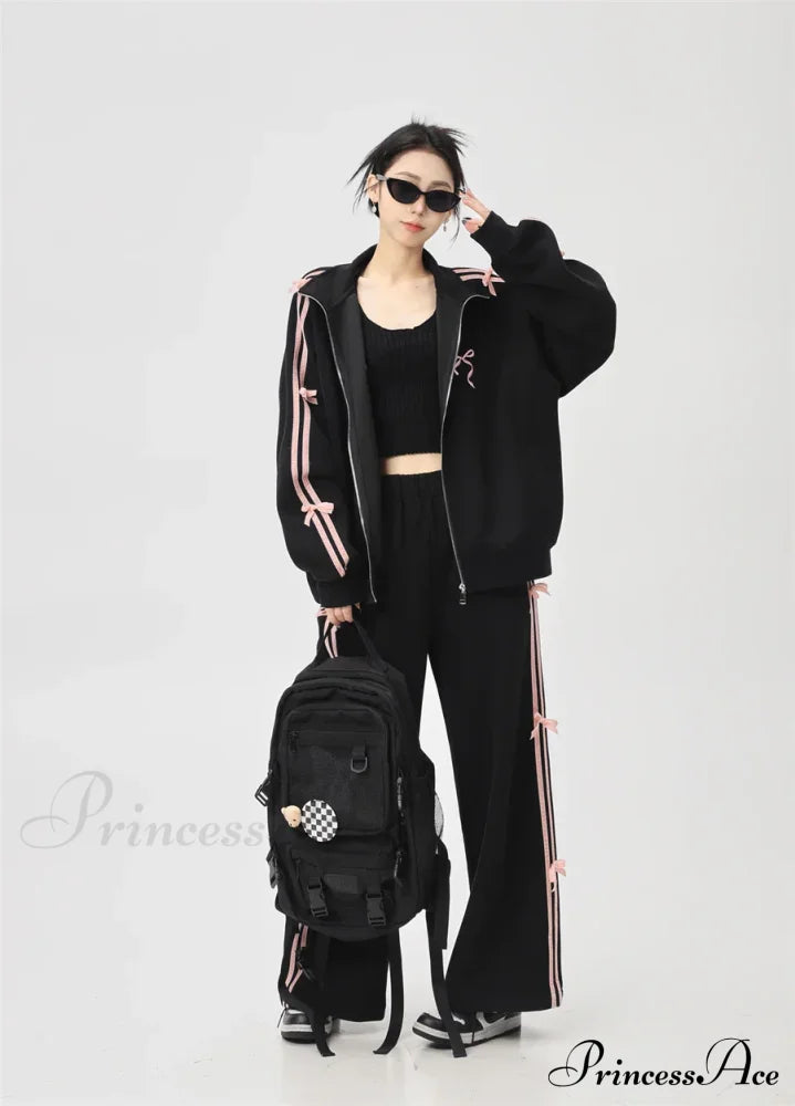 Bow Elegant Tracksuit Set