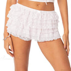 Bow Lace Trim Harajuku Short