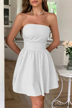 Bow Tie Elegant Ladylike Strapless Party Dress