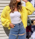 Bow Tie Front V-neck Cardigan
