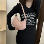 Bowknot Solid PU Leather Shoulder Bag
