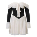 Mademoiselle Bow Off Shoulder Dress