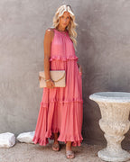 Brave Soul Pocketed Halter Maxi Dress Rosewood