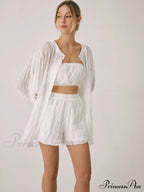 Breathable Three Graceful Piece Shorts Set