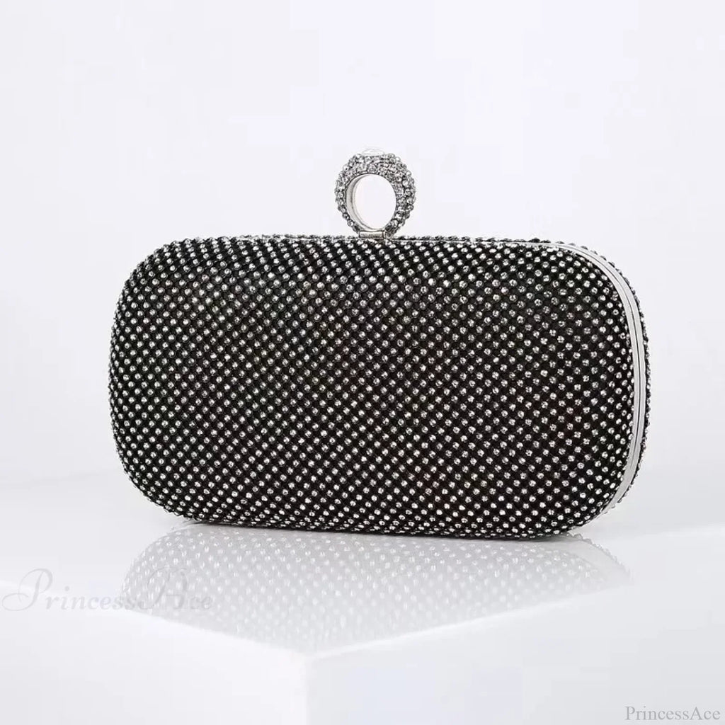 Bridal Crystal Gold Evening Clutch Wristlet