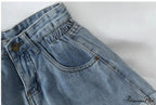 Brief Warm-Season Casual Waist Fashion Elastic Leg Women High Jeans Shorts Waist Denim Wide Loose Size Plus Female