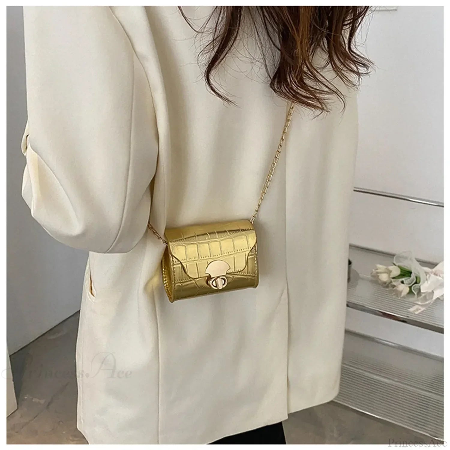 Bright Leather Mini Crossbody Bag