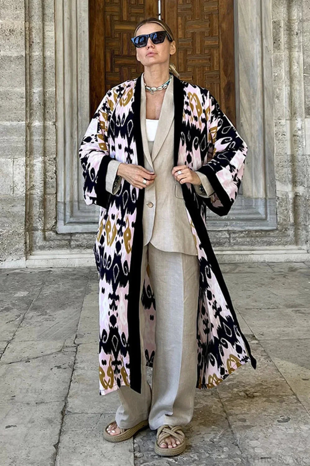 Brigitte One Of A Kind Ikat Maxi Kimono
