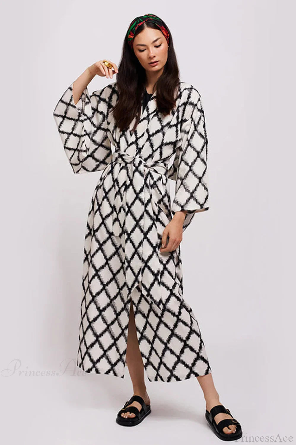 Brigitte One Of A Kind Ikat Maxi Kimono