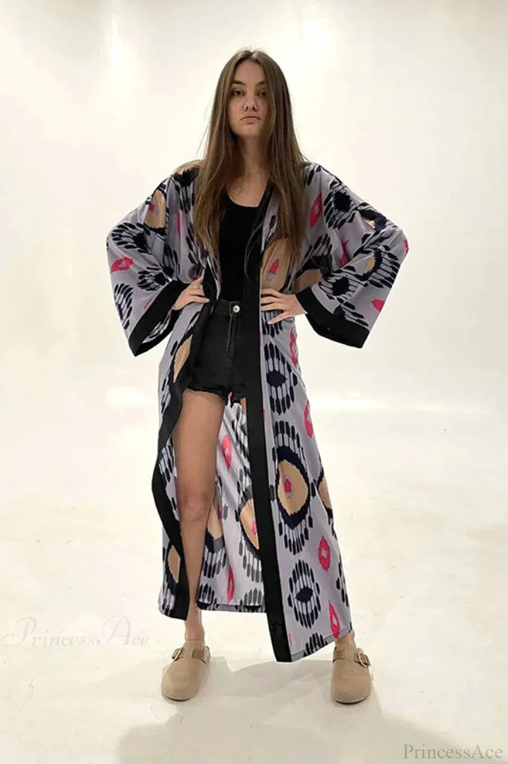 Brigitte One Of A Kind Ikat Maxi Kimono