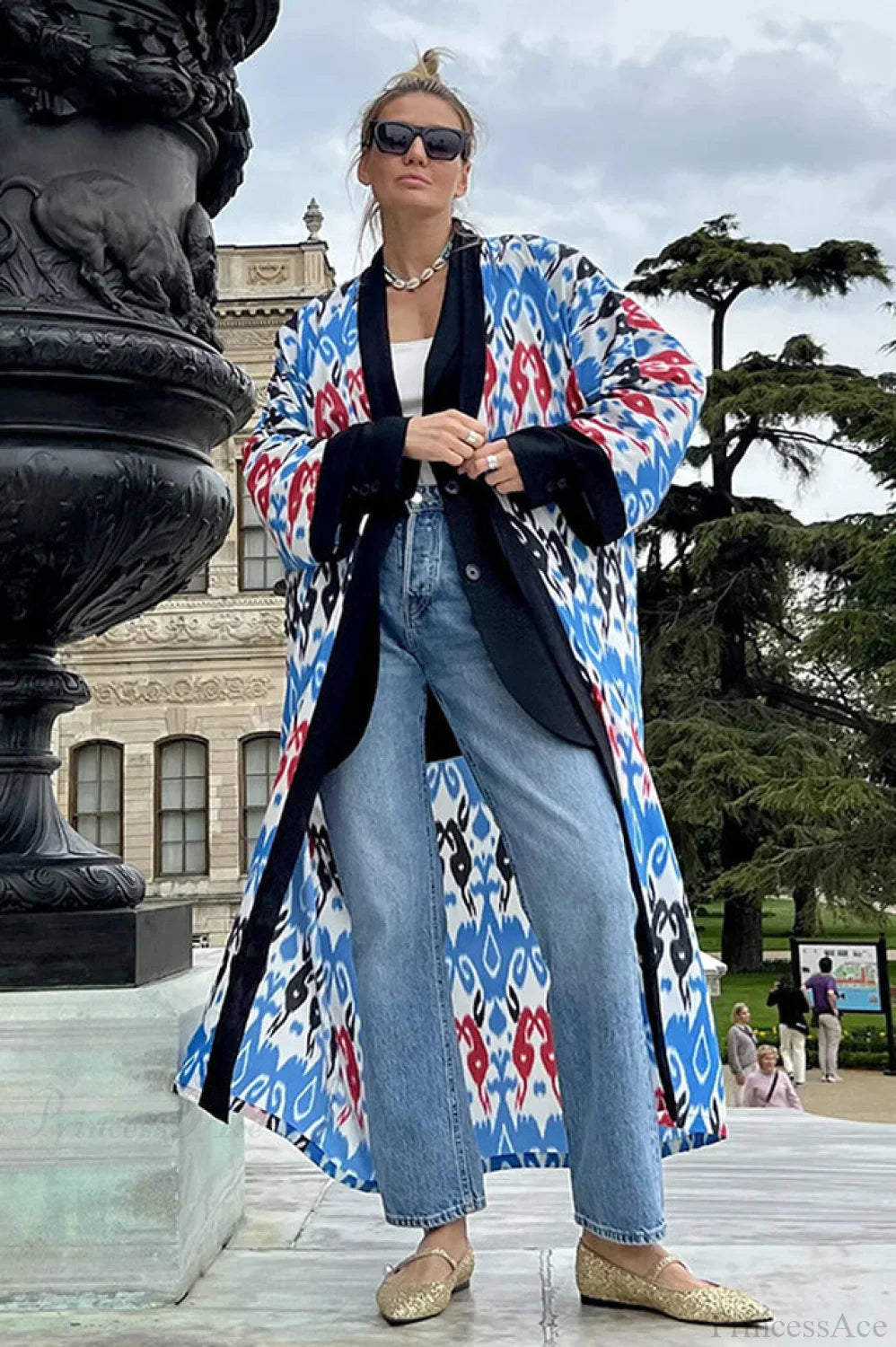 Brigitte One Of A Kind Ikat Maxi Kimono