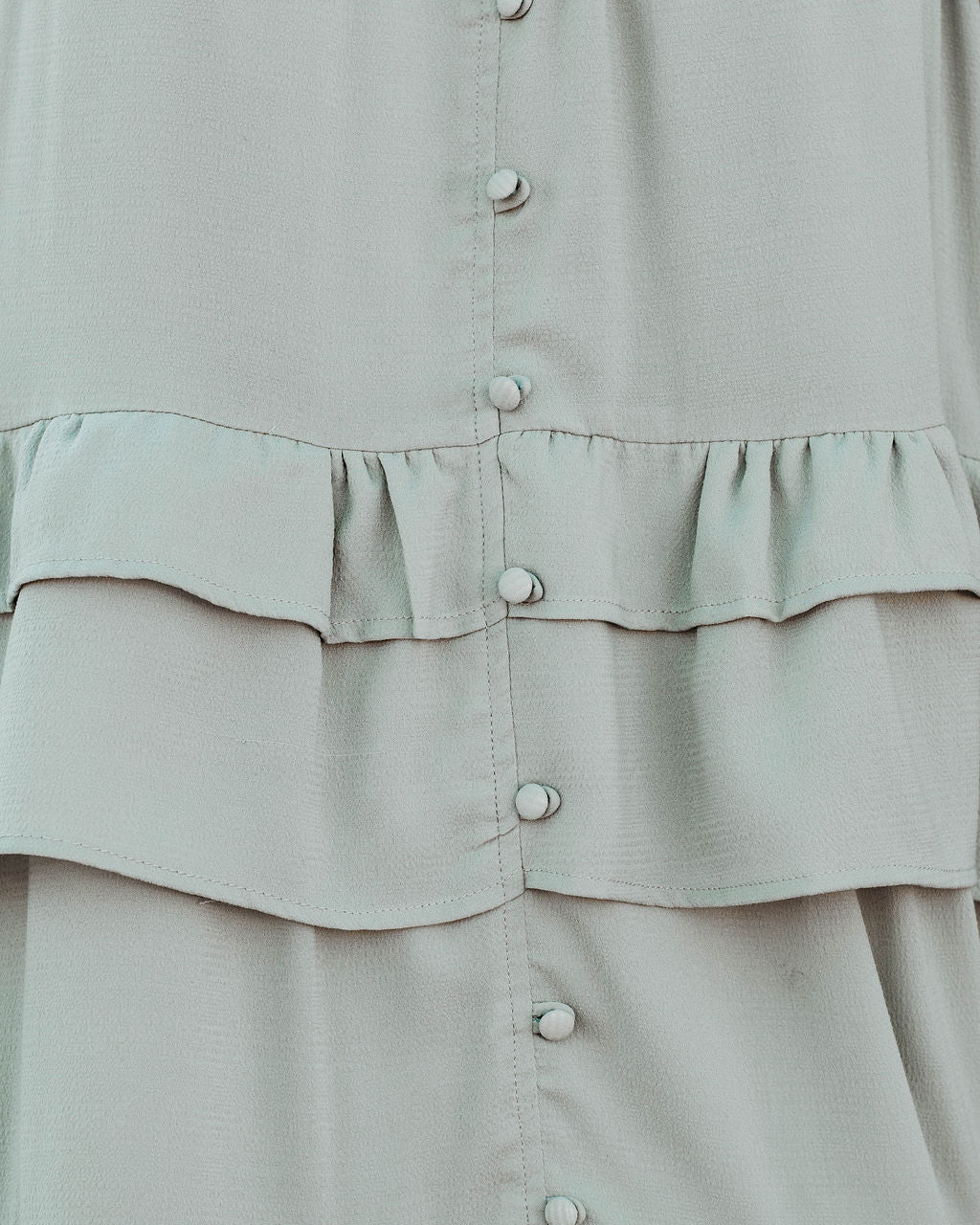 Brisbane Tiered Tassel Midi Dress Sage