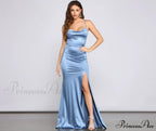 Bristol Formal Stylish Satin Lace-Up Dress