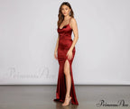 Bristol Formal Stylish Satin Lace-Up Dress