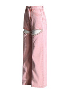 Brithany Hollow Out Diamond Denim Pant